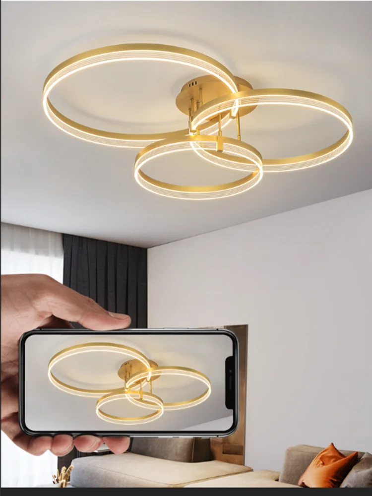 Ceiling lights remote control decorative design living smart fixtures acrylic chandelier modern led lights for home ceiling