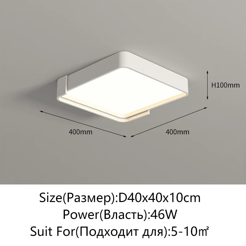 Modern Ceiling Light LED Room Lighting Living Room Dining Room Bedroom Study Home Decorative Light Indoor Lustres Fixtures - GlowMart