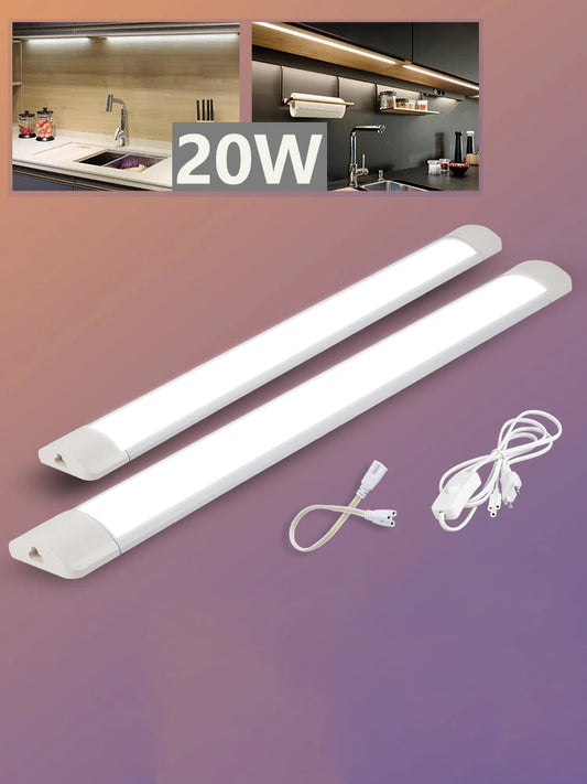 Led Tube Light Fixture High Brightness Lamp Tube 85V-265V Bar Lighting Bulb For Kitchen Home-Appliance Light Strip LED Luminaire - GlowMart