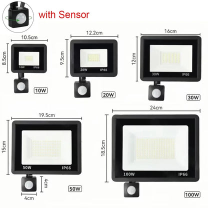 Outdoor LED Flood Lights 10W 20W 30W 50W 100W Bright Security Light IP66 Waterproof White Floodlight for Garage Garden Stadium - GlowMart