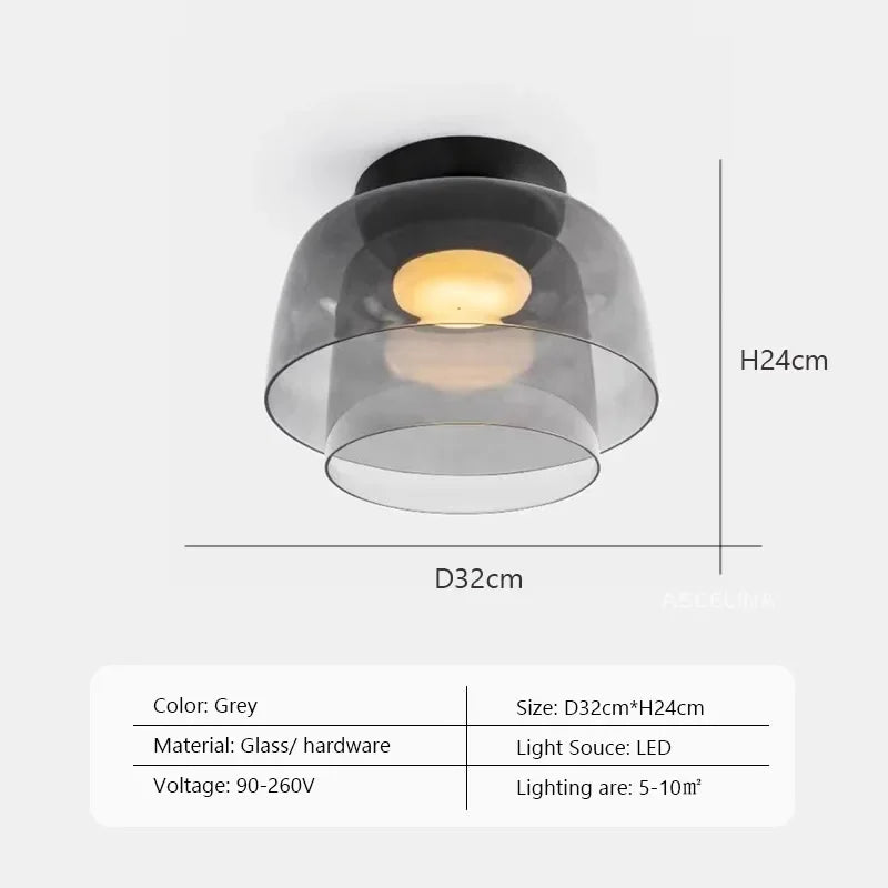 LEVELS Glass Ceiling Lamp Bedroom led Medieval Colourful lamps for Restaurant Creative Dining Room bedroom decorating Lamps