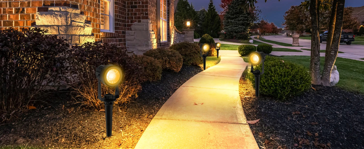 4/6/8LEDS 3000K Outdoor Spotlight Landscape IP65 Low Voltage Garden Lighting for Tree 220V Pathway Yard Lawn Ground Spotlight