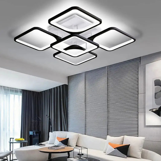 ceiling lamps square decoration home bedroom room lamps lighting for living room lustre modern ceiling chandelier Interior Light