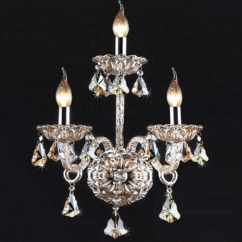 Luxury Wall Sconce Lighting European-style wall lights mirror front lamp bedside lamp crystal lighting bedroom  decor lights - GlowMart