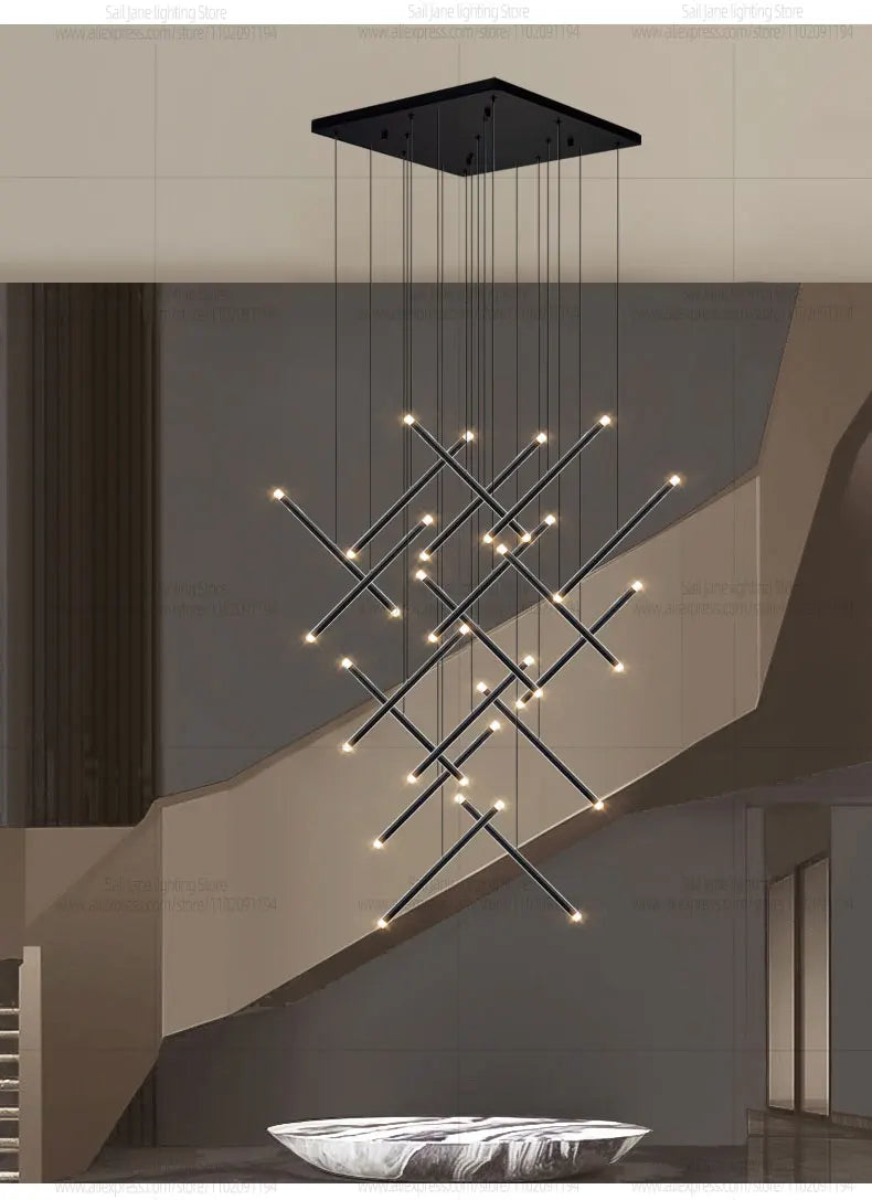 Nordic Pendant Light Modern Living Room Dining Table Lighting Lounge Hanging Restaurant Attic Chandelier Bedroom Ceiling Lamp - GlowMart