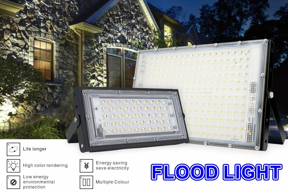 Led Flood Light 50W 100W 150W 200W 110V 220V Outdoor Floodlights IP65 Waterproof Wall Lamp Reflector Led Street Light - GlowMart