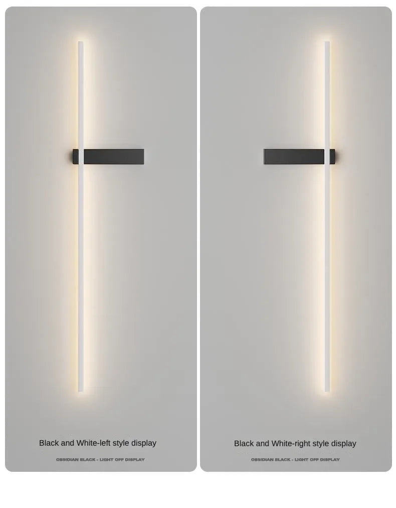 LED Wall Lamp Modern Minimalist Strip Wall Decor Lights Lighting for Bedroom Bedside Living Room TV Sofa Lobby Background Decor