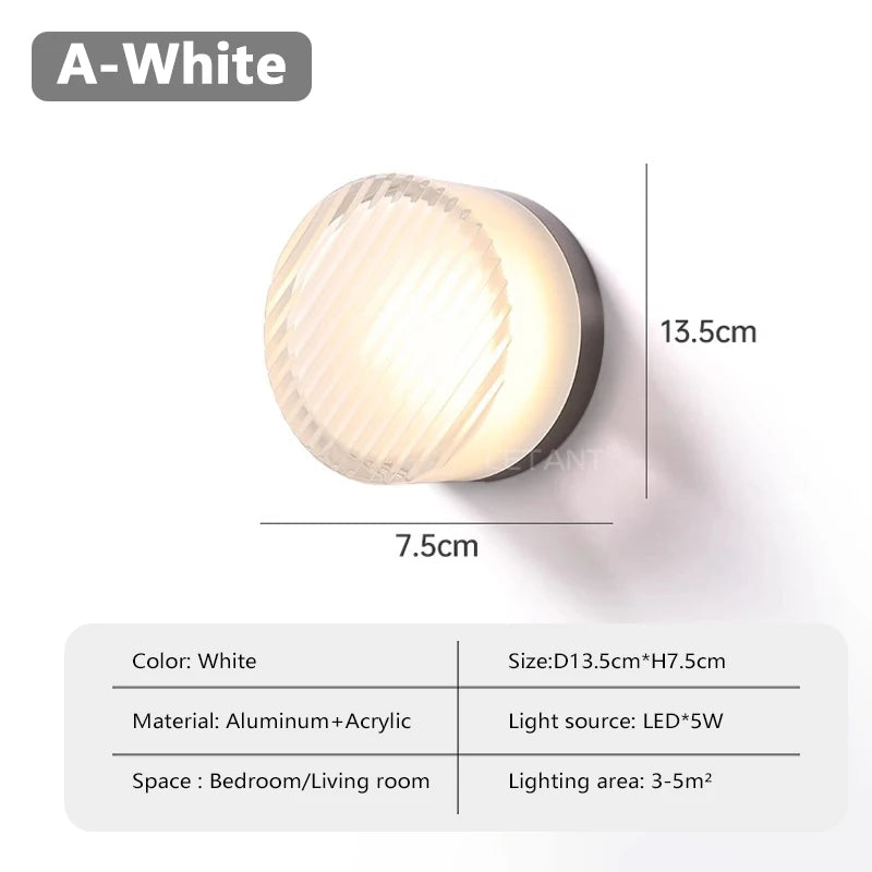 Modern LED Wall Lamp Living Room Amber Jelly Decor Wall Sconces  Corridor Study Dining Room  Home Decoration Smokey Grey Fixture - GlowMart