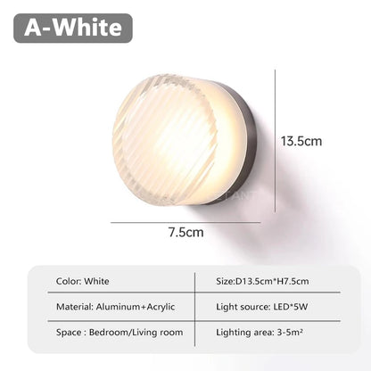 Modern LED Wall Lamp Living Room Amber Jelly Decor Wall Sconces  Corridor Study Dining Room  Home Decoration Smokey Grey Fixture - GlowMart