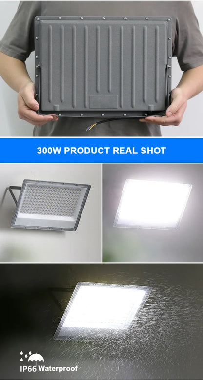 50W 100W 200W 300W 500W Led Floodlight Outdoor IP66 Waterproof 220V Reflector LED Garden Lighting Street Lamp Wall Flood Lights - GlowMart