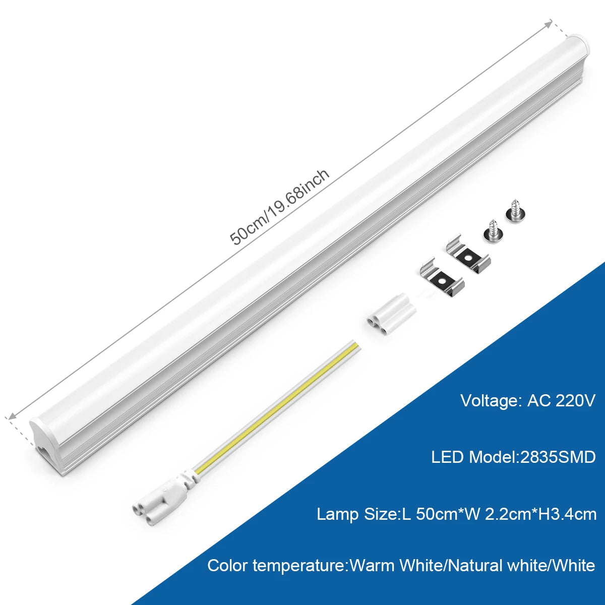 T5 Led Tube Light 220V 110V 230V 50cm Wall Lamp Bulb Light Lampada 15W Tobe lampa  For Home Indoor Basement Kitchen Lighting - GlowMart