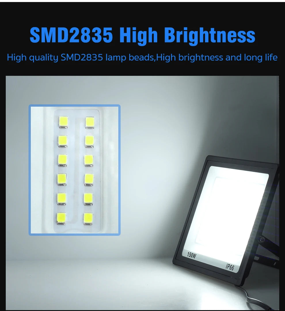 High Brightness LED Floodlight 100W 200W 300W IP66 Waterproof Flood Light For Garden Street Outdoor Lighting - GlowMart
