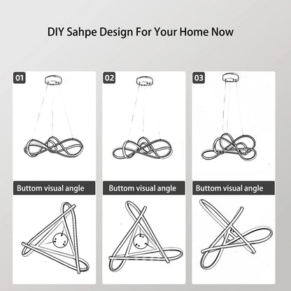 Modern LED Pendant Light DIY Chandelier Lights For Dining Room Living Room Bar Kitchen Room Ceiling Hanging Lamp Home Decor Lamp - GlowMart