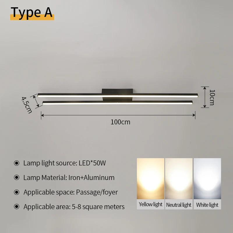 Ceiling Lamp Modern Living Room Light Restaurant 3-color Variable Light Home Decor Lighting Bedroom Balcony LED Ceiling Light