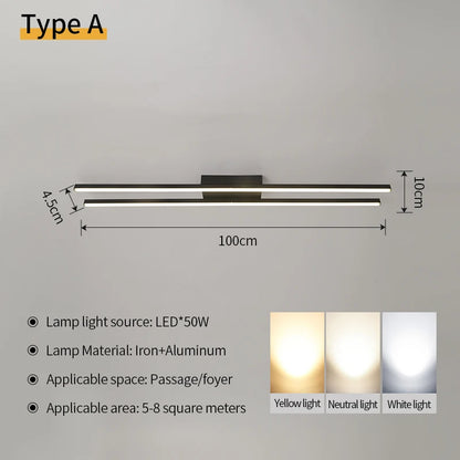 Ceiling Lamp Modern Living Room Light Restaurant 3-color Variable Light Home Decor Lighting Bedroom Balcony LED Ceiling Light