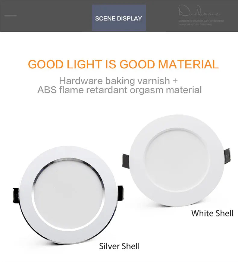 10Pack LED Downlight 220V Recessed Round Ceiling Dowm Light Bedroom Indoor Living Room For Home Decor Lighting LED Spot Lamp - GlowMart