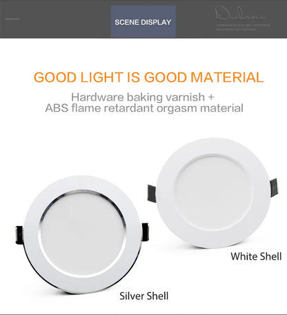10Pack LED Downlight 220V Recessed Round Ceiling Dowm Light Bedroom Indoor Living Room For Home Decor Lighting LED Spot Lamp - GlowMart