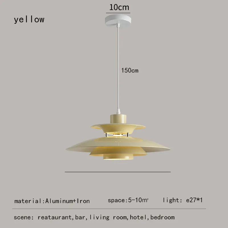 Danish Design LED Art Pendant Light Multicolor Umbrella Hanging Chandelier Living Dining Room Restaurant Lustre Pendant Lamp - GlowMart