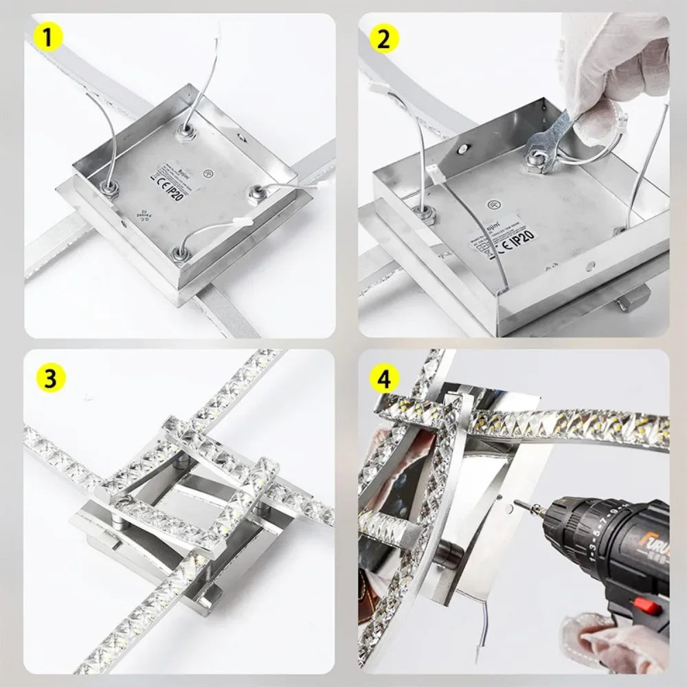 Ceiling Lamp Lights Decorative Led Lamps For Room Chandelier Crystal Chandeliers Home Kitchen Bedroom Living Modern Dining Hallw