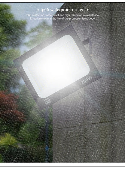 200W LED Flood light Spotlight Projector Outdoor Lighting 6500k Waterproof IP66 for Wall Garage Gym Street 220V - GlowMart
