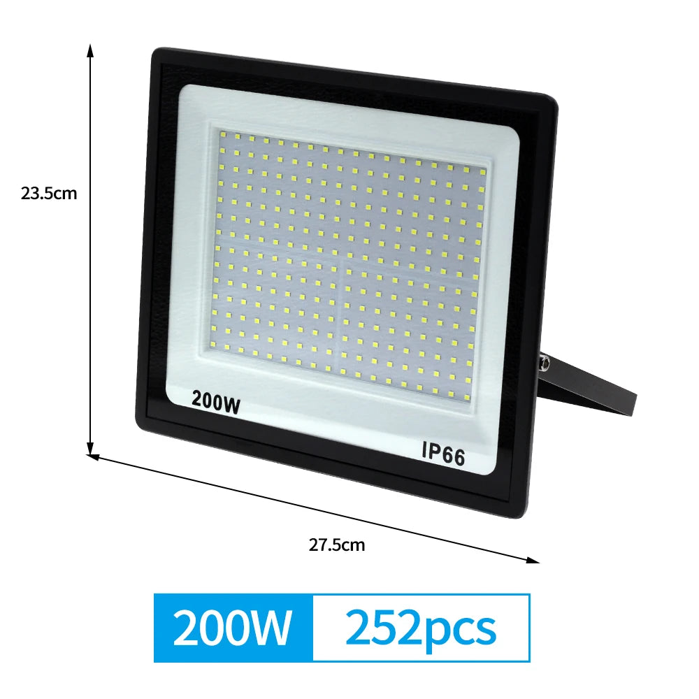 50W 100W 300W High Brightness LED Floodlight Aluminum Light Body Waterproof IP66 Outdoor Wall Lamp Courtyard Street Lighting - GlowMart