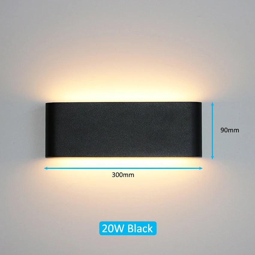 LED Outdoor Waterproof IP65 Wall Light Porch Garden Wall Lamp & Indoor Home Decor Bedroom Living Room Decoration Lighting Lamp - GlowMart