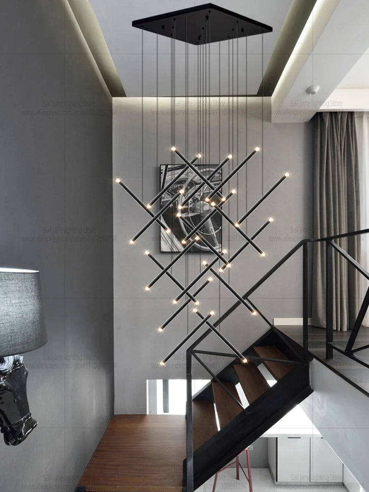 Nordic Pendant Light Modern Living Room Dining Table Lighting Lounge Hanging Restaurant Attic Chandelier Bedroom Ceiling Lamp - GlowMart