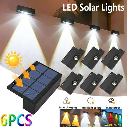 LED Solar Garden Lights Strong Bright Outdoor Sunlight Led Lights IP65 Waterproof Wall Lamp for Courtyard Yard Balcony Fence - GlowMart