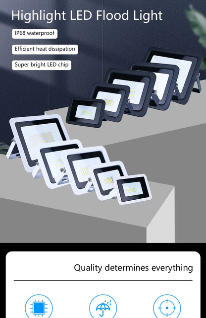 LED Flood Light AC220V 10W 20W 30W 50W 100W IP68 Waterproof Outdoor Garden Projector Lighting Refletor Spotlight Wall Floodlight - GlowMart