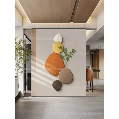 New Style Living Room Wall Lamp Porch Decorative Painting Wall Lights Green Plant Mural Corridor Aisle Painting Wall Lamp Plug - GlowMart
