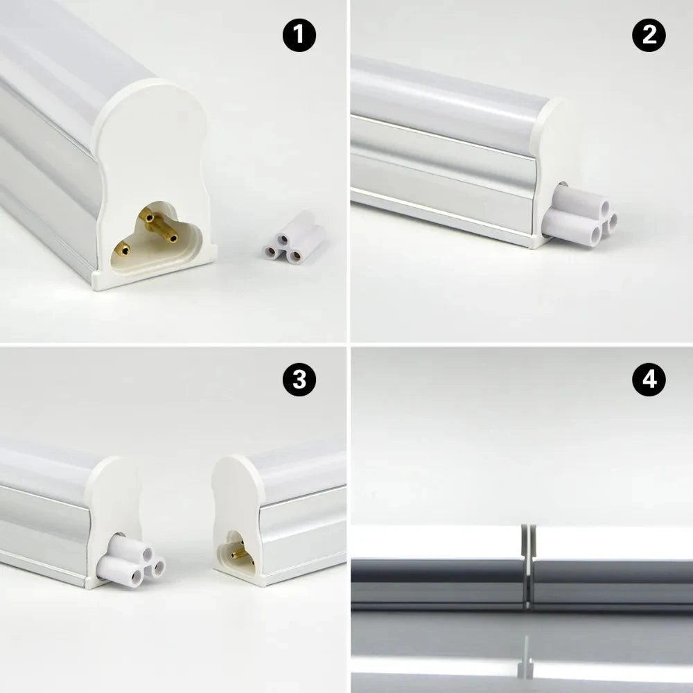 T5 T8 fluorescent lamp LED lamp 30cm 60cm 6w 10W cold white light 110V 220V LED lamp integration, kitchen lighting - GlowMart
