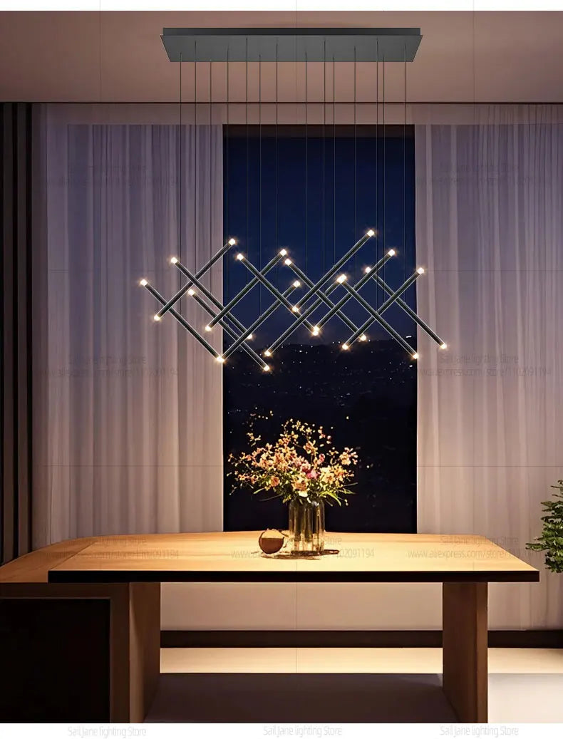 Nordic Pendant Light Modern Living Room Dining Table Lighting Lounge Hanging Restaurant Attic Chandelier Bedroom Ceiling Lamp - GlowMart