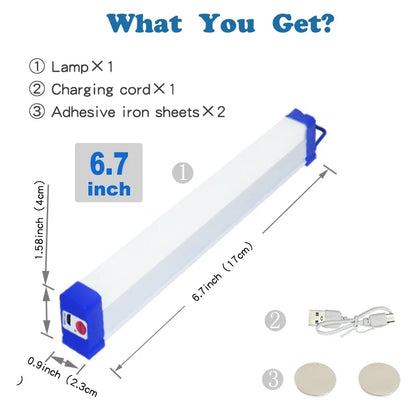 17/32/52CM LED Rechargeable Tube Camping Light Magnetic Suspension Portable Light Bulb Emergency Night Market Outdoor Lighting - GlowMart