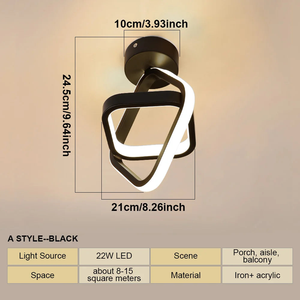 LED Ceiling Light Modern Aisle Ceiling Lamp Indoor Hallway Lighting Small Surface Mounted Fixtures Bedroom Balcony Office Lights