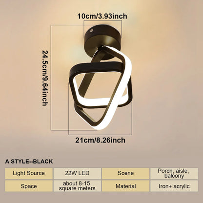 LED Ceiling Light Modern Aisle Ceiling Lamp Indoor Hallway Lighting Small Surface Mounted Fixtures Bedroom Balcony Office Lights