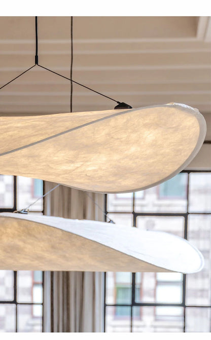 Modern Led Home Decoration Lustre Vertigo Chandelier Fabric Lampshade Light Dining Room Simple Nordic Living Room Ceiling Lamp