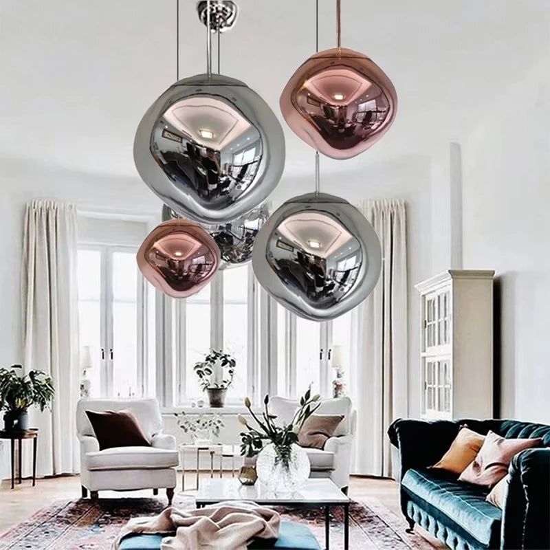 Nordic Led Pendant Lights Lighting Modern Macaron Deco Pendant Lamp Creative Industrial PVC Lava Lamp Loft Bar Cafe Hanging Lamp - GlowMart