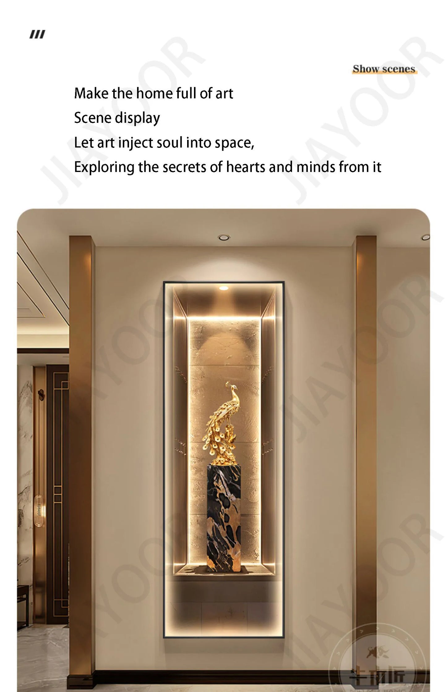 Modern Light Luxury Entrance Decoration Painting Wealth Wall Lamps Tree Corridor Hanging Painting High-end Wall Painting Light - GlowMart