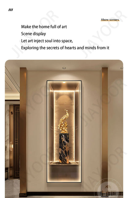Modern Light Luxury Entrance Decoration Painting Wealth Wall Lamps Tree Corridor Hanging Painting High-end Wall Painting Light - GlowMart