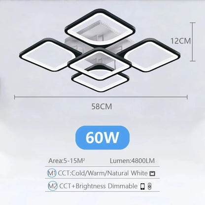 ceiling lamps square decoration home bedroom room lamps lighting for living room lustre modern ceiling chandelier Interior Light