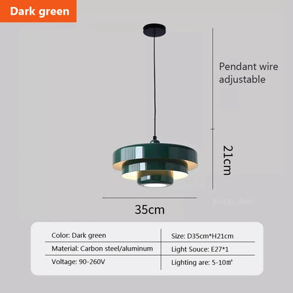 Nordic Pendant Light Medieval Aluminum Ceiling Chandelier for Living Room Bedroom Dining Room Bar Simple Indoor Home Decor Light - GlowMart