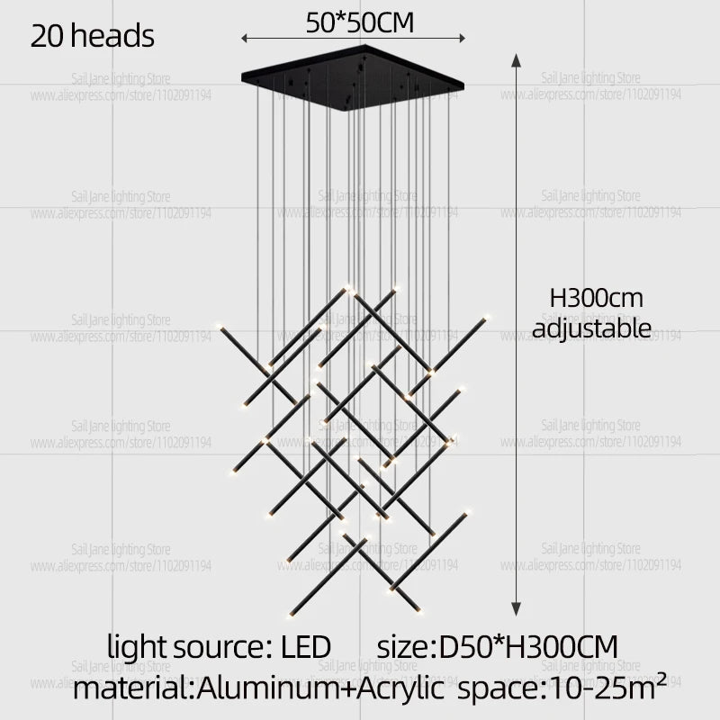 Nordic Pendant Light Modern Living Room Dining Table Lighting Lounge Hanging Restaurant Attic Chandelier Bedroom Ceiling Lamp - GlowMart