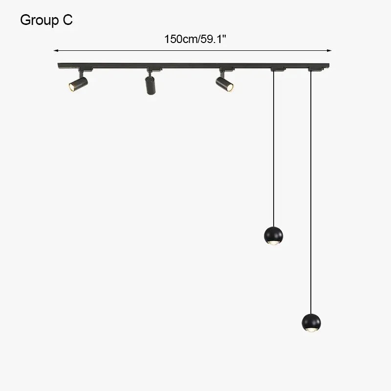 Surface mounted track lights, spotlights, LED restaurant chandeliers, living rooms without main lights, bar lamps, desk lamps - GlowMart