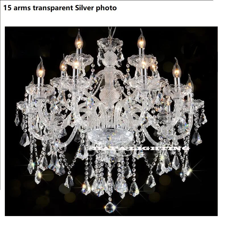 New Luxury Led Crystal Chandelier K9 Large 6/8/10/15/18/24 Arms Living Room Modern Lustres De Lamps for Bedroom Lighting