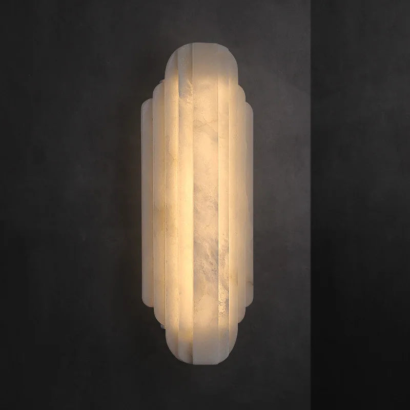 Luxury Marble Wall Lamp for Villa Living Room Corridor Stair Spanish Alabaster Decor Lighting French Postmodern Designer Light
