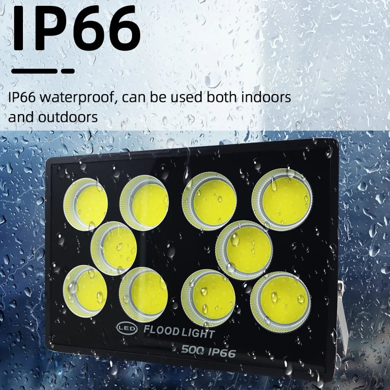 Led Flood Light 100W-1000W AC 220V Outdoor Wall Floodlight Spotlight IP66 Waterproof LED Street Lamp - GlowMart