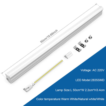Latest T5 LED Lamp Tube 50CM/19.69in Aluminum Alloy Shell SMD 2835 220V 110V For Kitchen Vestibule Hallway Bedroom Wall Lighting - GlowMart