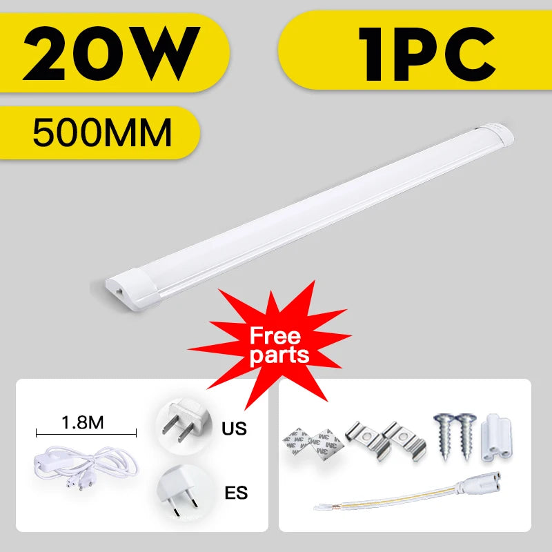 LED Tube Lights Cabinet Light 110V 220V LED Lamps Ceiling Bar Lights Wall Lamp LED Tubo Light Kitchen Workshop Lamp Night Light - GlowMart