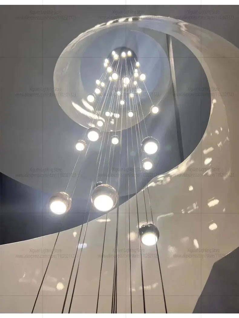 Modern Home decor Led Lights Pendant Light Lamps Chandeliers For Living Room Hanging Light Indoor Lighting LED Stair Chandelier - GlowMart