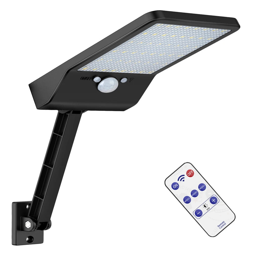 Solar Street Lights Outdoor Solar Lamp With Motion Sensor Security Lighting for Garden Patio Path Yard 3 Light Mode Waterproof - GlowMart